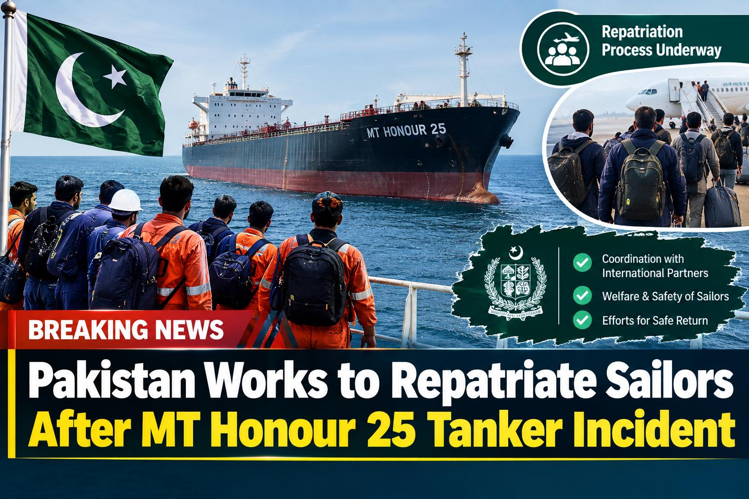 Pakistan Works to Repatriate Sailors After MT Honour 25 Tanker Incident
