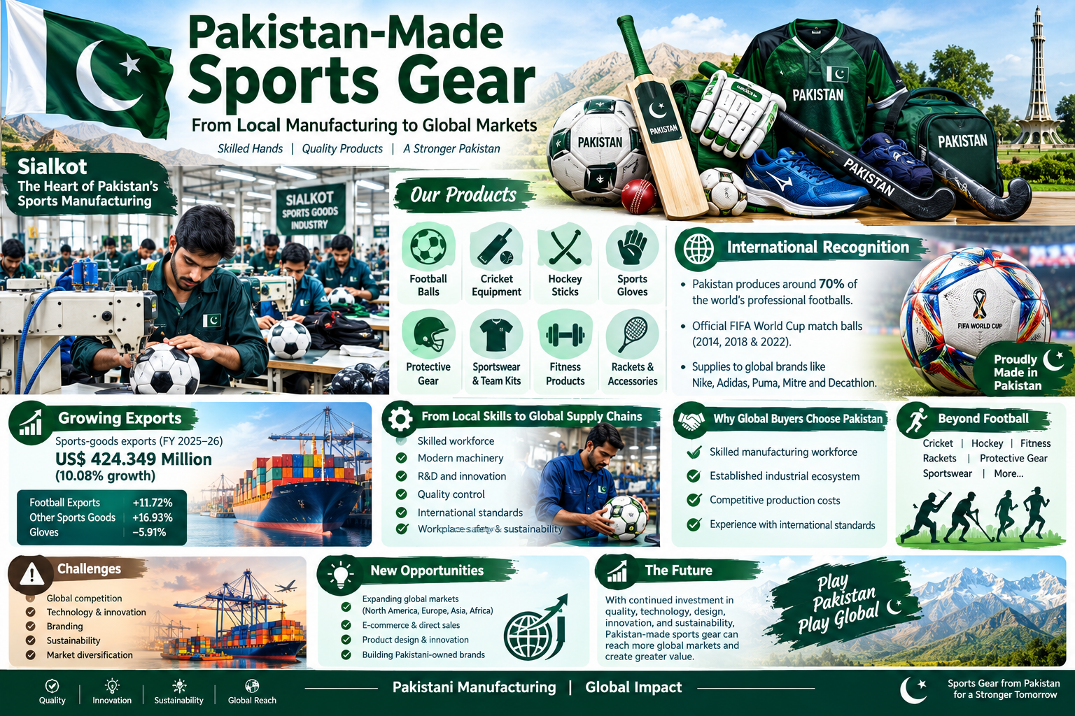 Pakistan-Made Sports Gear: From Local Manufacturing to Global Markets