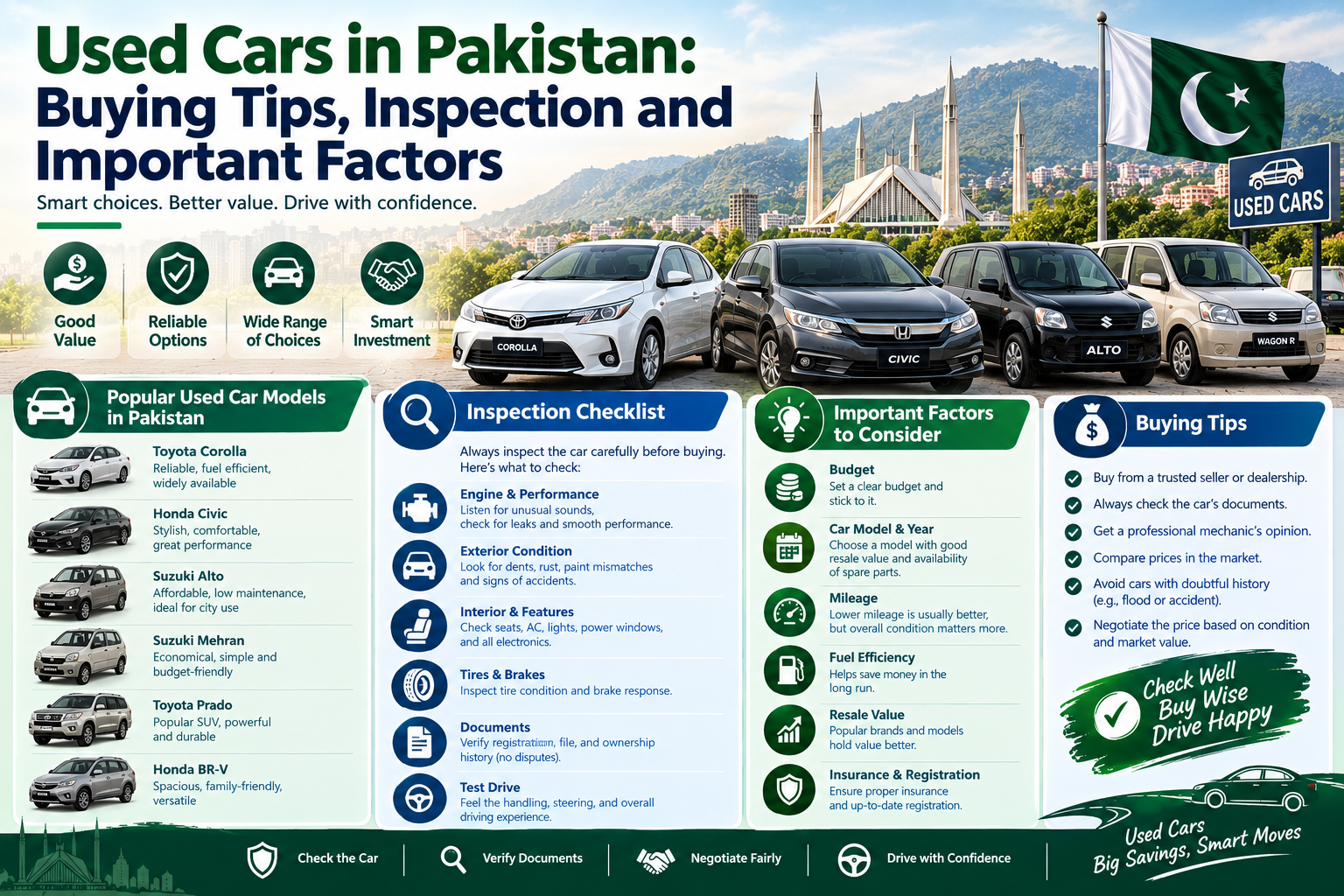 `Used Cars in Pakistan: Buying Tips, Inspection & Important Factors
