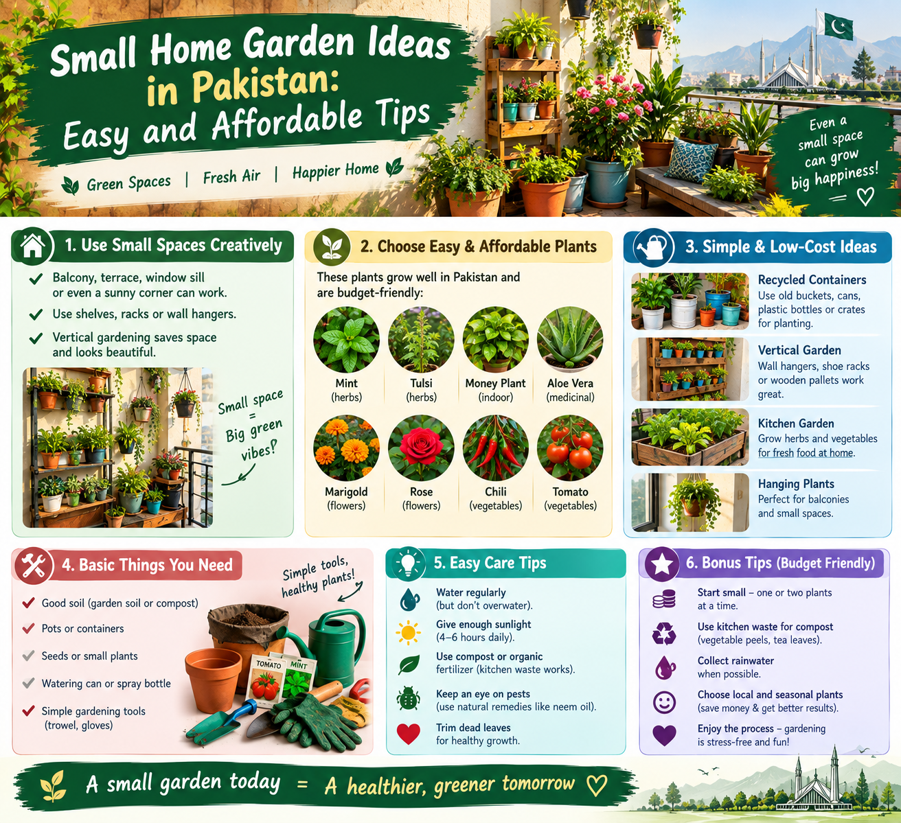 Small Home Garden Ideas in Pakistan: Easy and Affordable Tips