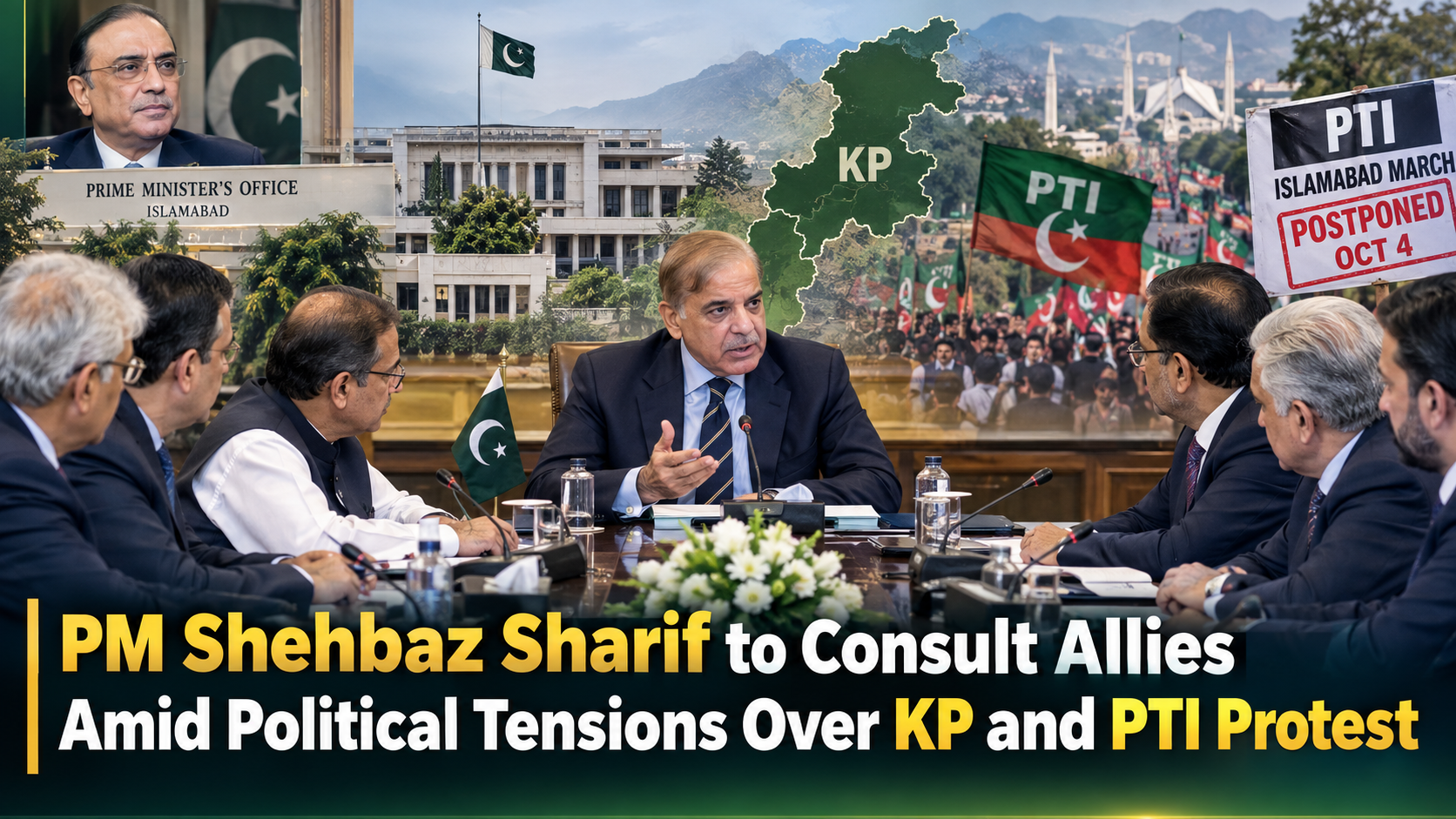 PM Shehbaz Sharif to Consult Allies Amid Political Tensions Over KP and PTI Protest