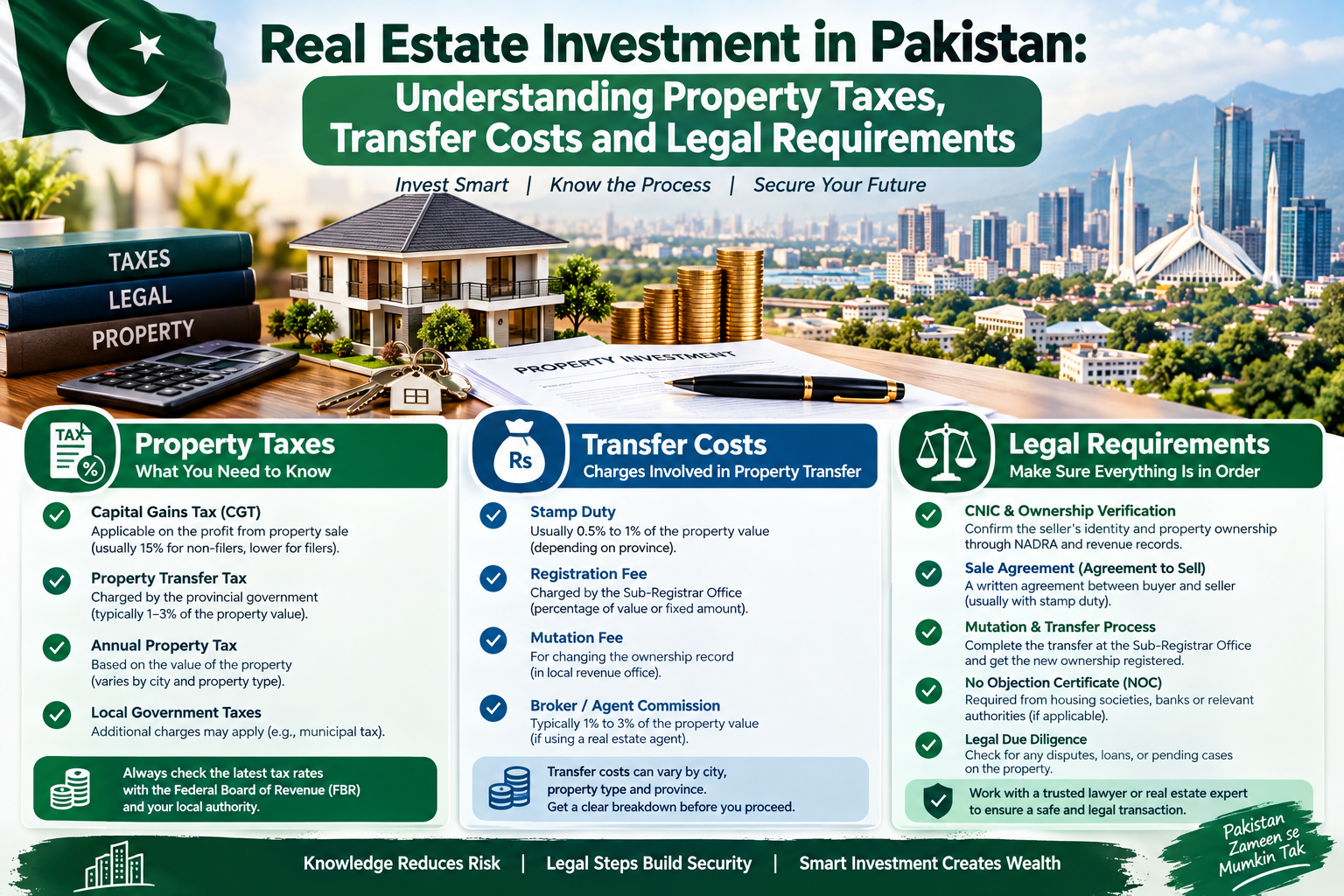 Real Estate Investment in Pakistan: Understanding Property Taxes, Transfer Costs and Legal Requirements