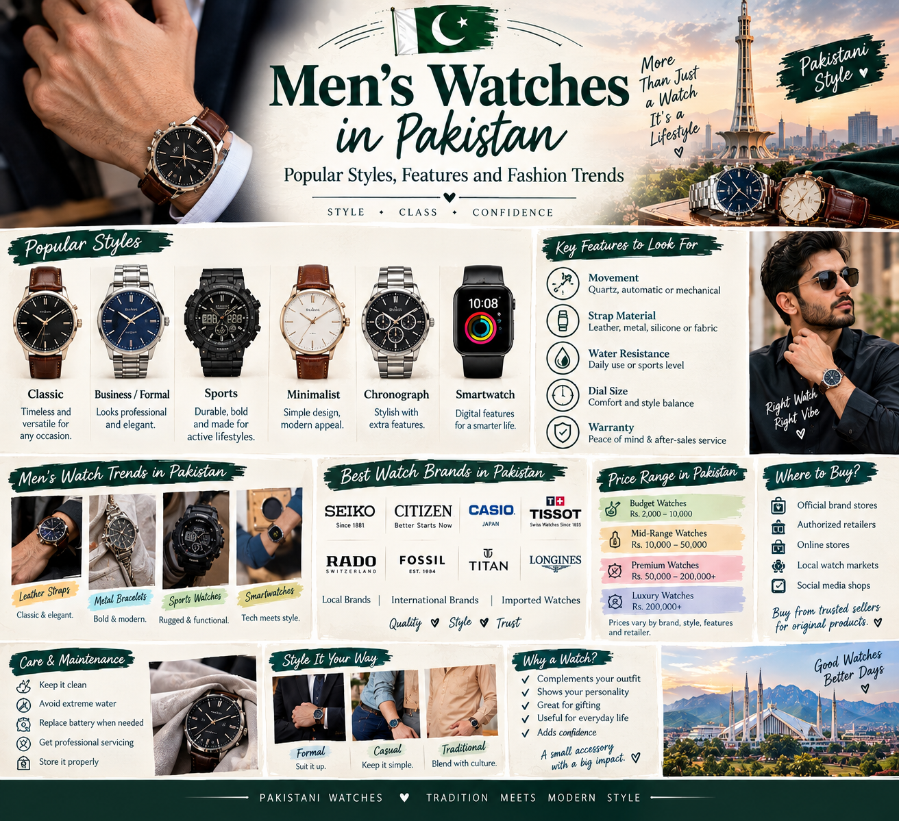 Best Pakistani Watch Brands: Traditional Craftsmanship and Modern Designs
