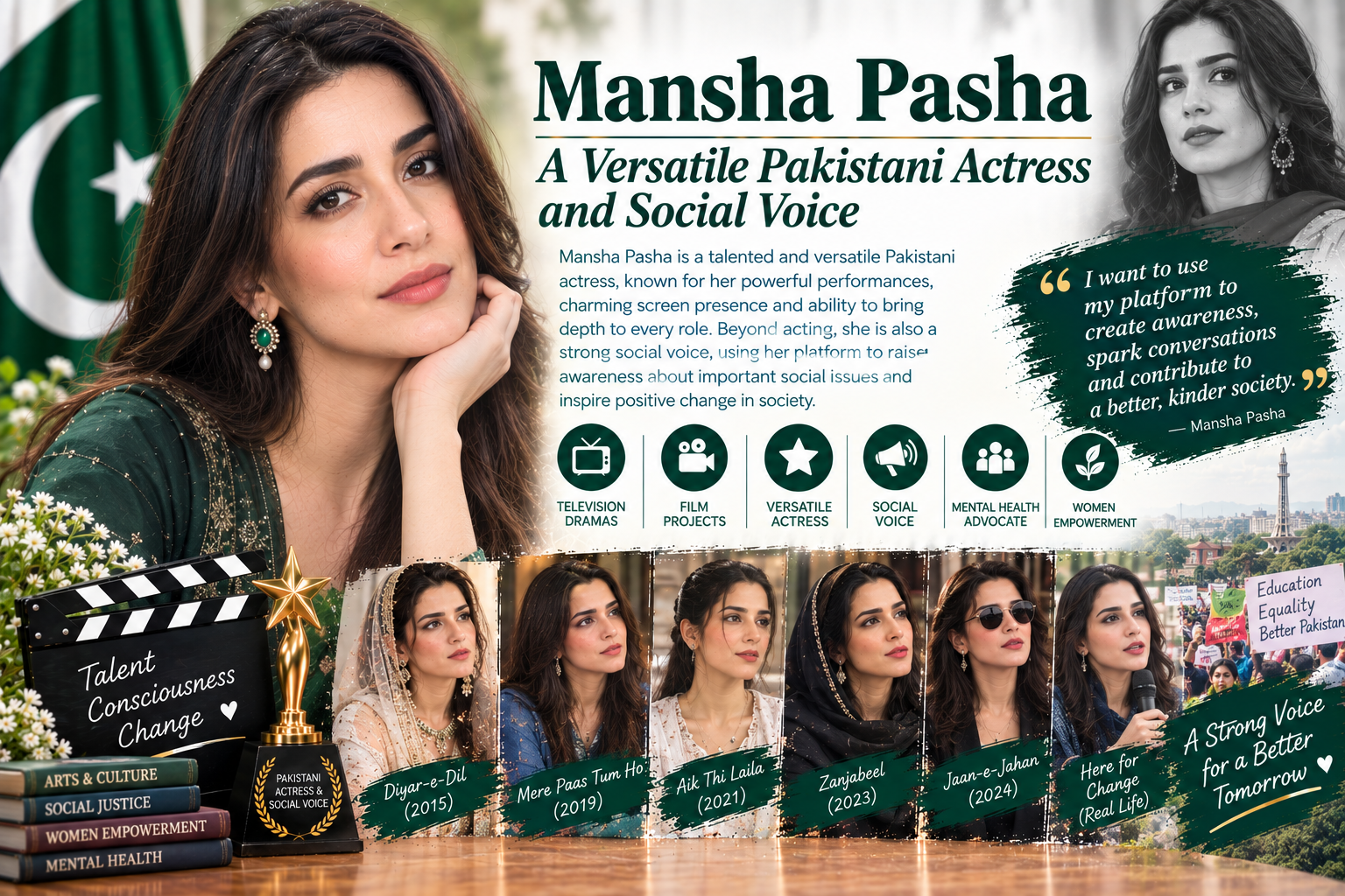 Mansha Pasha – A Versatile Pakistani Actress and Social Voice