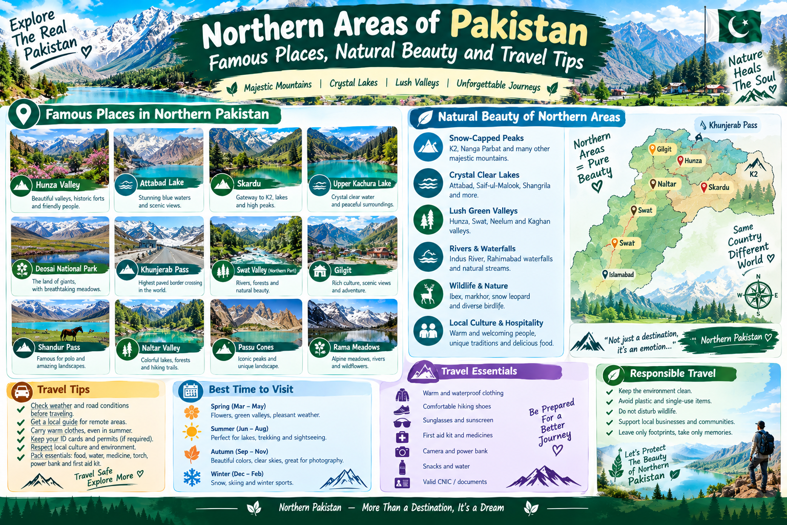 Northern Areas of Pakistan: Famous Places, Natural Beauty and Travel Tips