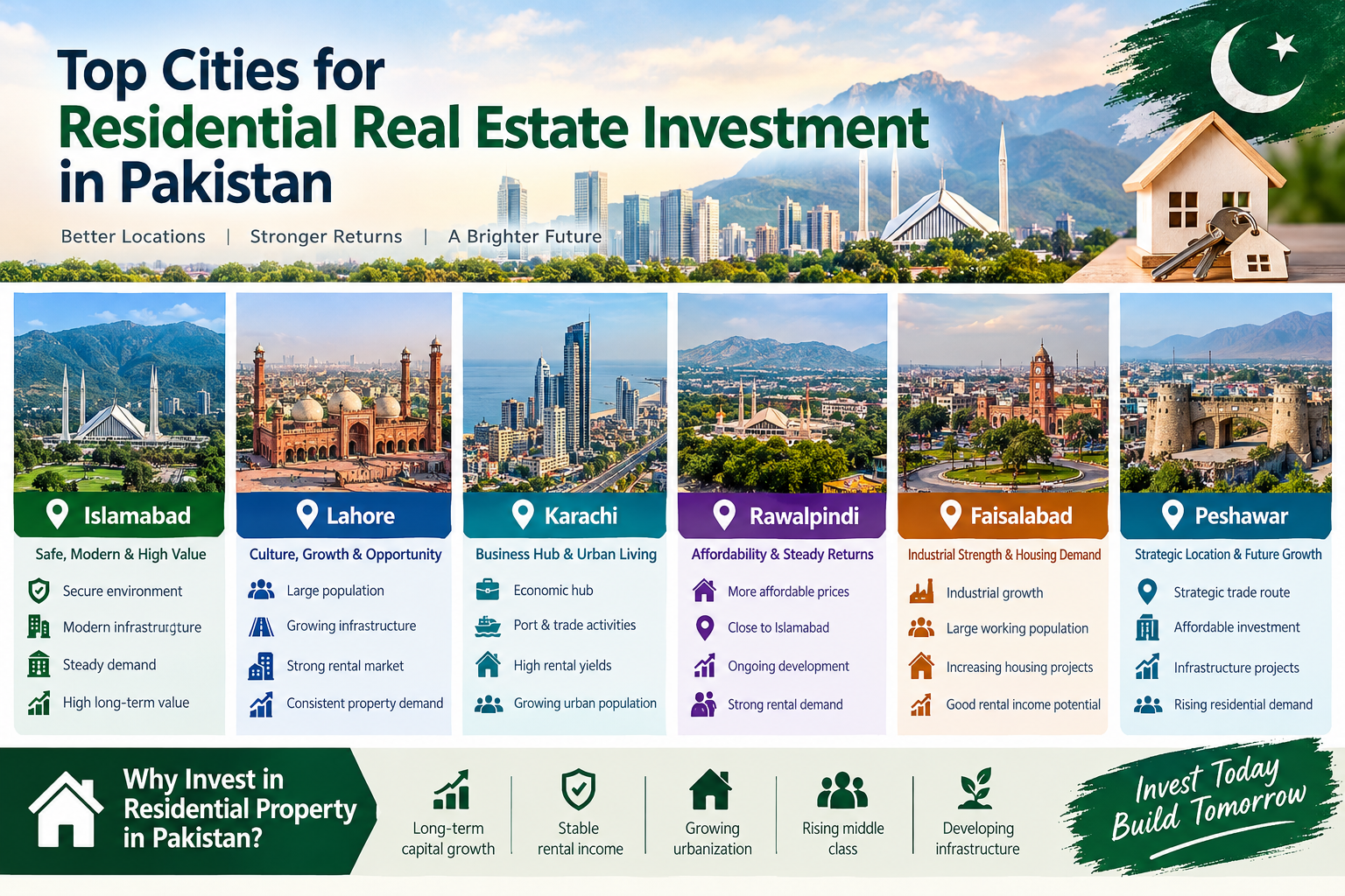 Top Cities for Residential Real Estate Investment in Pakistan