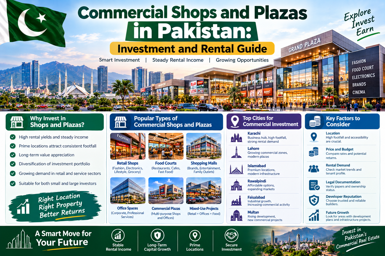 Commercial Shops and Plazas in Pakistan: Investment and Rental Guide
