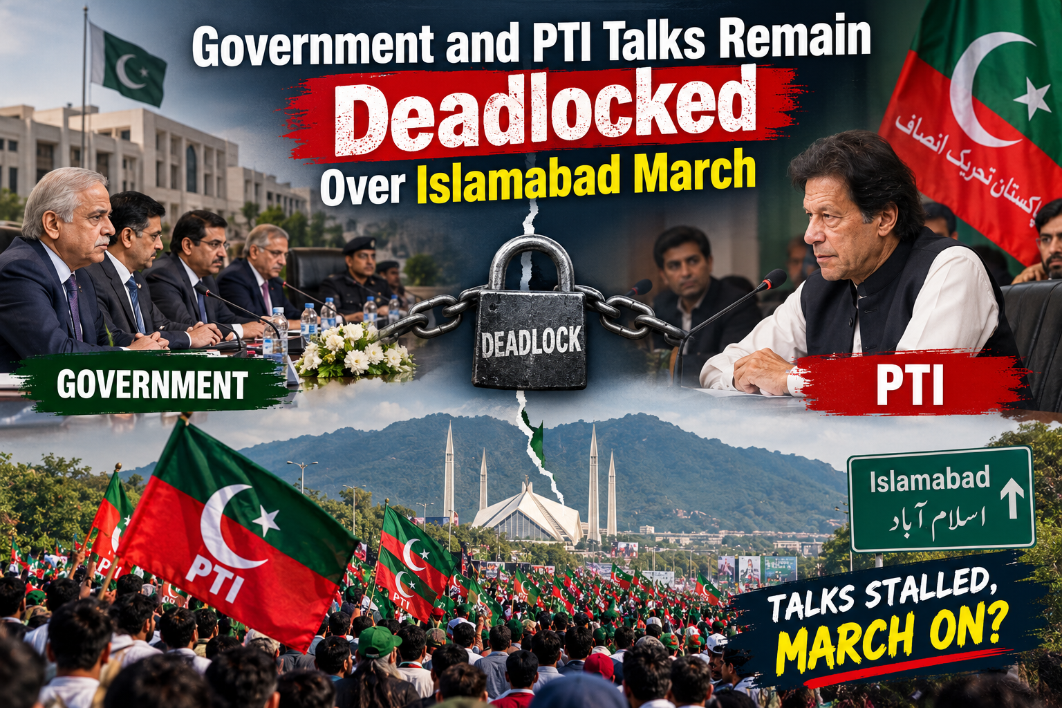 Government and PTI Talks Remain Deadlocked Over Islamabad March