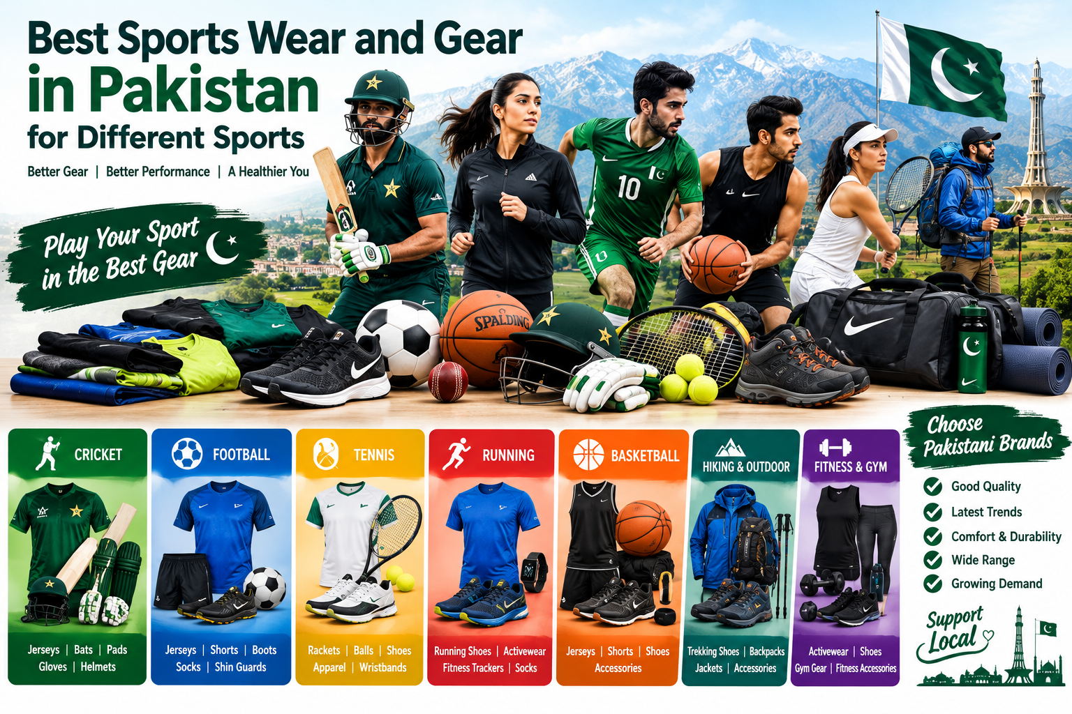 Best Sports Wear and Gear in Pakistan for Different Sports