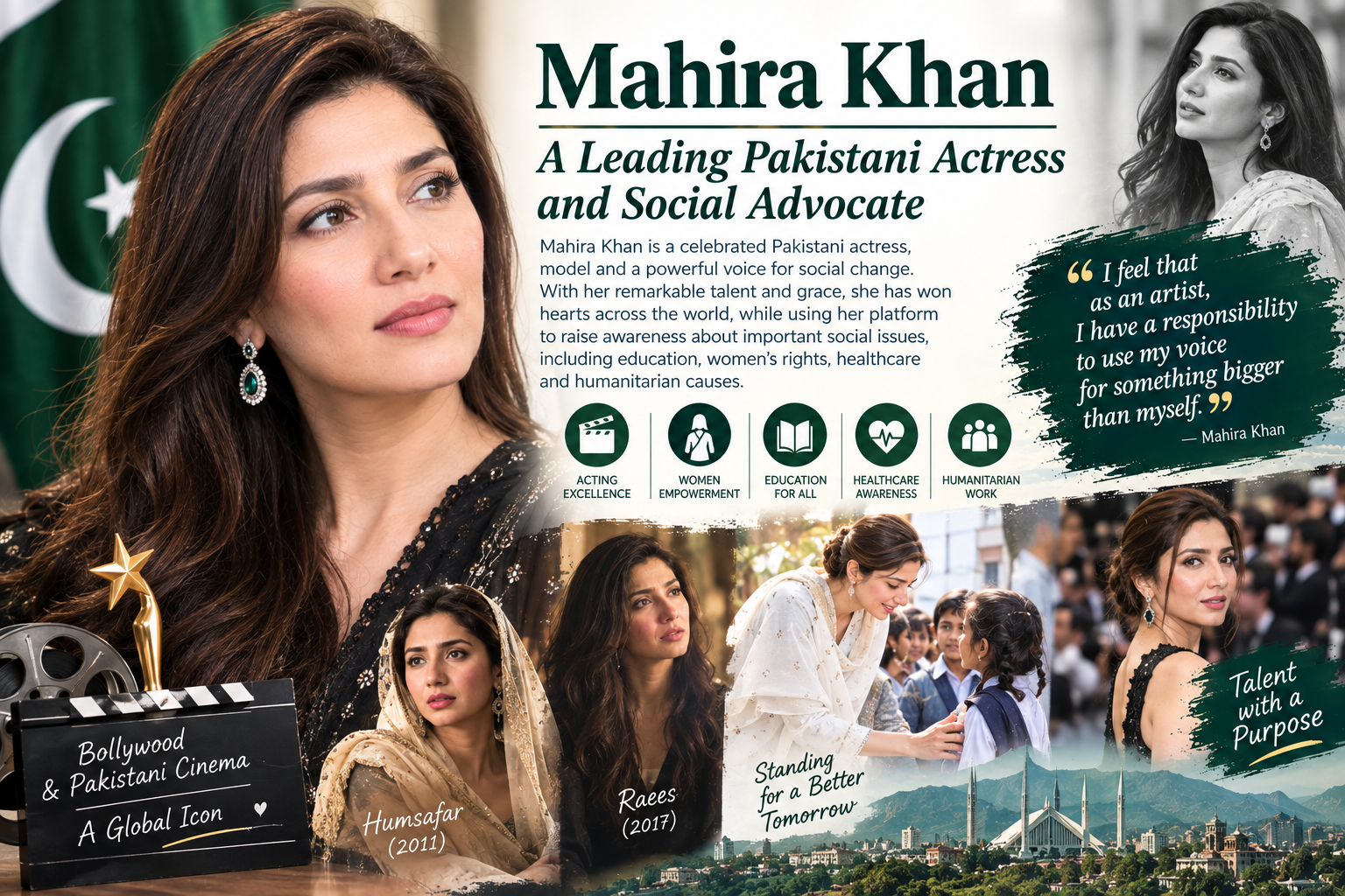 `Mahira Khan – A Leading Pakistani Actress and Social Advocate