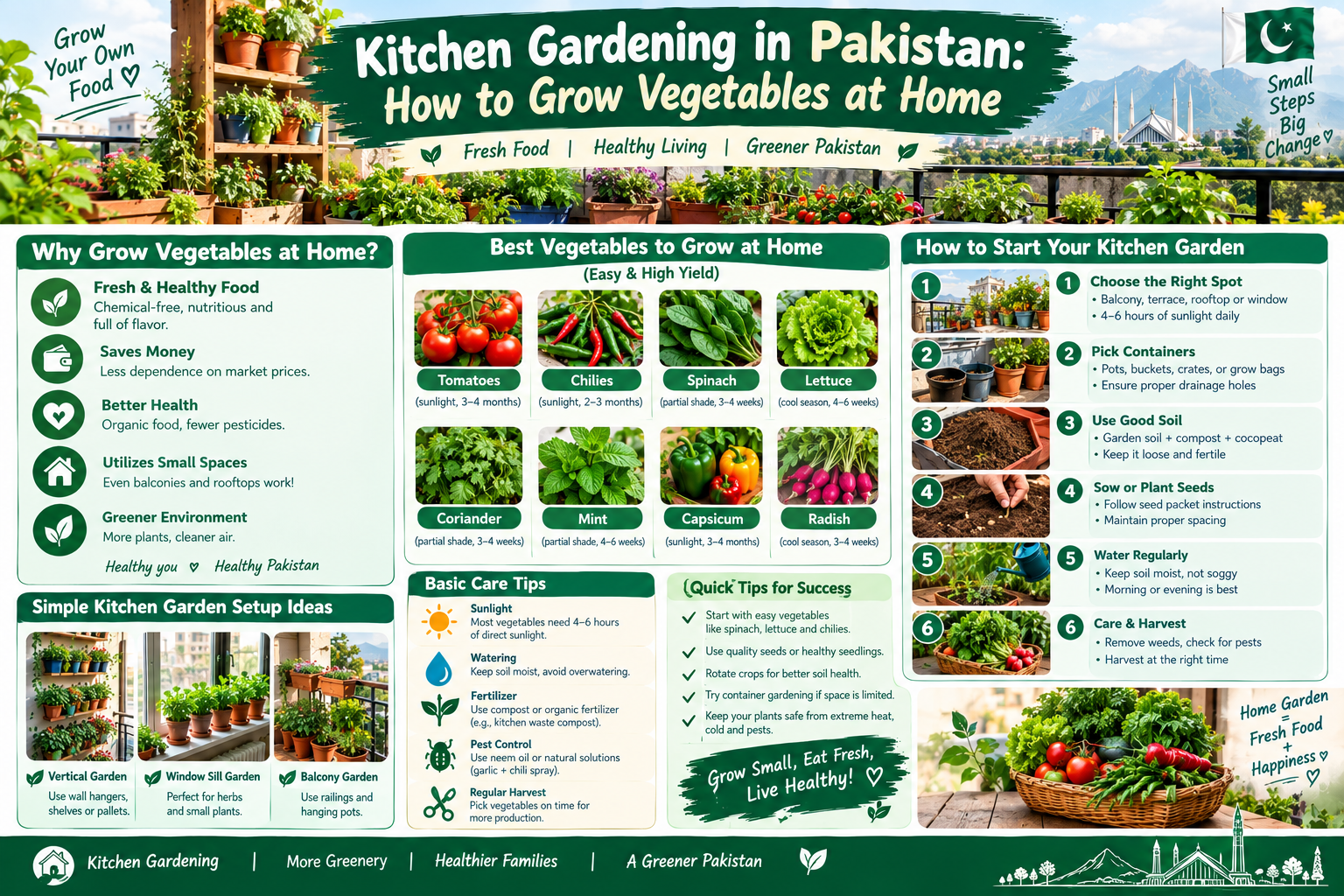 Kitchen Gardening in Pakistan: How to Grow Vegetables at Home