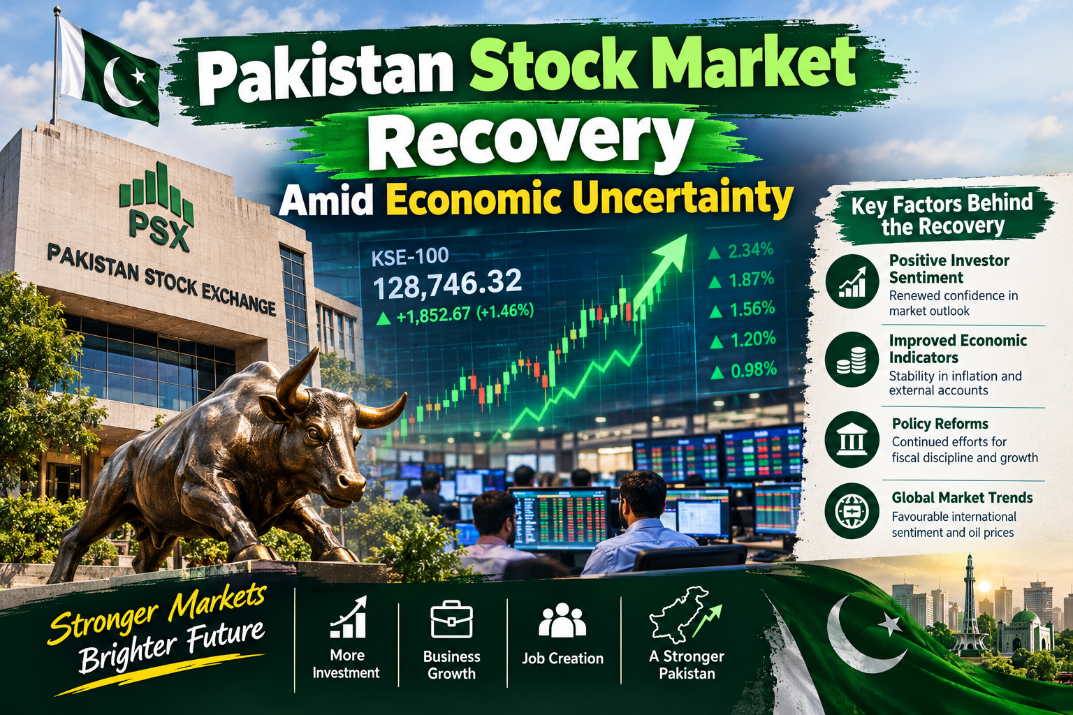Pakistan Stock Market Shows Recovery Amid Economic Uncertainty: Investors Watch Key Developments